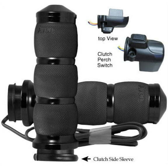 Avon Air Cushion Black Heated Grips for TBW (AIR-90-AN-FL-RH)