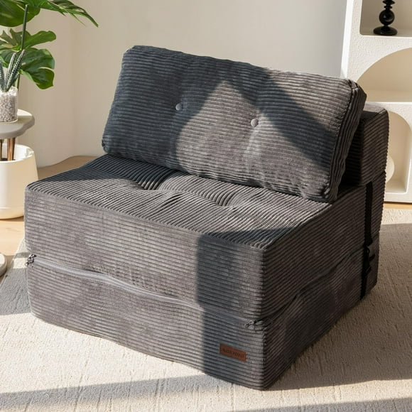 Sofá cama plegable MAXYOYO convertible de espuma de alta densidad 160 x 80 x 40 cm