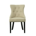 thumbnail image 4 of Contemporary Home Living Armless Upholstered Tufted Back Dining Chair - 35" - Cream - Set of 2, 4 of 9