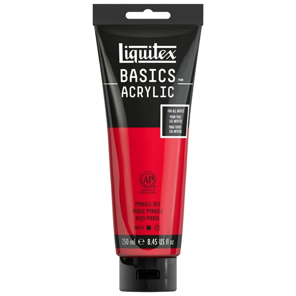 Liquitex BASICS Acrylic Color, 250ml, Pyrrole Red