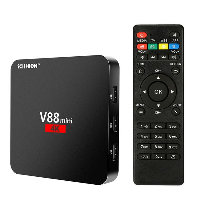 SCISHION V88 mini Smart Android TV Box Android 6.0 Rockchip 3229 Quad Core UHD 4K