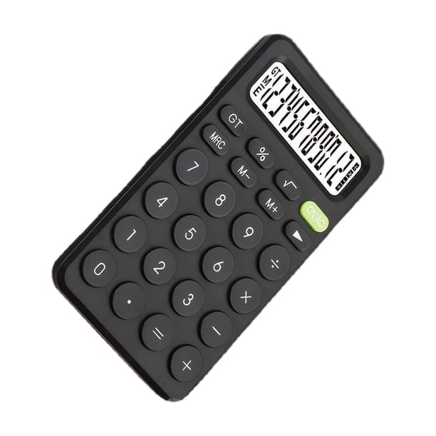 Seitruly Calculadora electrónica que ahorra tiempo para cálculos rápidos, 12 calculadoras portátiles precisas para estudiantes Computadoras y accesorios negro
