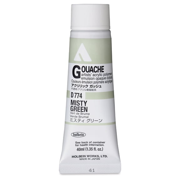 Holbein Acrylic Gouache – Misty Green, 40 ml tube