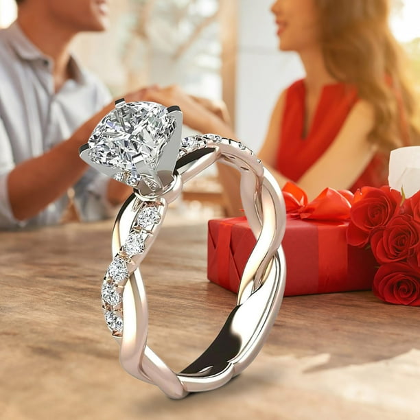 Compromiso Anillos Juveniles Mujer Anillos Ilusiones De Plata Y