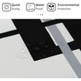 thumbnail image 4 of Geometric Fabric Shower Curtain Set, Abstract Mid Century Modern Minimalist Waterproof Shower Curtain for Bathroom Decor, 72 x 72, Black and White Black Grey, 4 of 6
