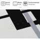 thumbnail image 4 of Cortina de ducha extra larga de 183 x 213 cm, alta, en gris, blanco y negro, para baño, de tela impermeable con diseño geométrico abstracto moderno de mediados de siglo y ganchos., 4 of 6
