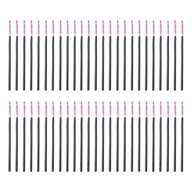 Ofertas Únicas 50 Pcs Cepillo de Pestañas Desechable para Baño Negro Rosa Rojo Plástico Nylon
