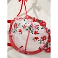 thumbnail image 5 of Floral Embroidery Mesh Lingerie Set, 5 of 8