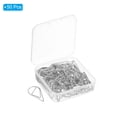 thumbnail image 3 of Uxcell 50 Pieces Metal Paper Clip Drop-Shaped with Box 1.3 Inch Silver Tone for Crafts Organize Office Home, 3 of 5