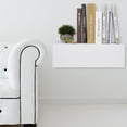 thumbnail image 3 of Floating Nightstand,White Geometric Wall Mounted Nightstand Modern Wall Mounted Floating Bedside Table Nightstand Shelf With Drawer Home Furniture For In Bedroom, Living Room, 3 of 8