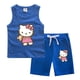 thumbnail image 3 of Hello Kitty, pantalones cortos de algodón para niñas con dibujos animados, chaleco de dos piezas de verano para bebés, ropa cómoda y bonita, ropa sin mangas para niños, 3 of 5