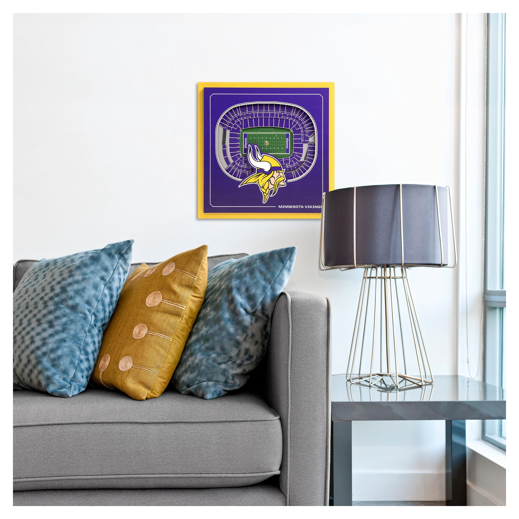 IDNA Minnesota Vikings 12" x 12" Stadium Series 3D Wall Art