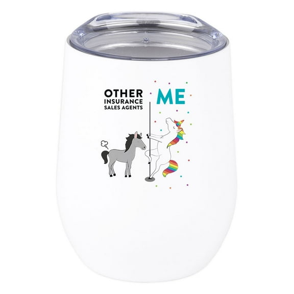 Koyal Wholesale Funny Other Insurance Sales Agents Me Horse Unicorn Wine Tumbler with Lid Stainless Steel Insulated