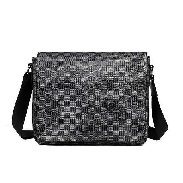 Messenger Bag Shoulder Bag Men's briefcase Business Plaid Bag for Male Leather Handbag Crossbody Bag
