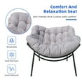 thumbnail image 7 of VIXLON 3 Piece Ratan Outdoor Patio Dining Set with Side Table and Thick Cushion, Gray, 7 of 7