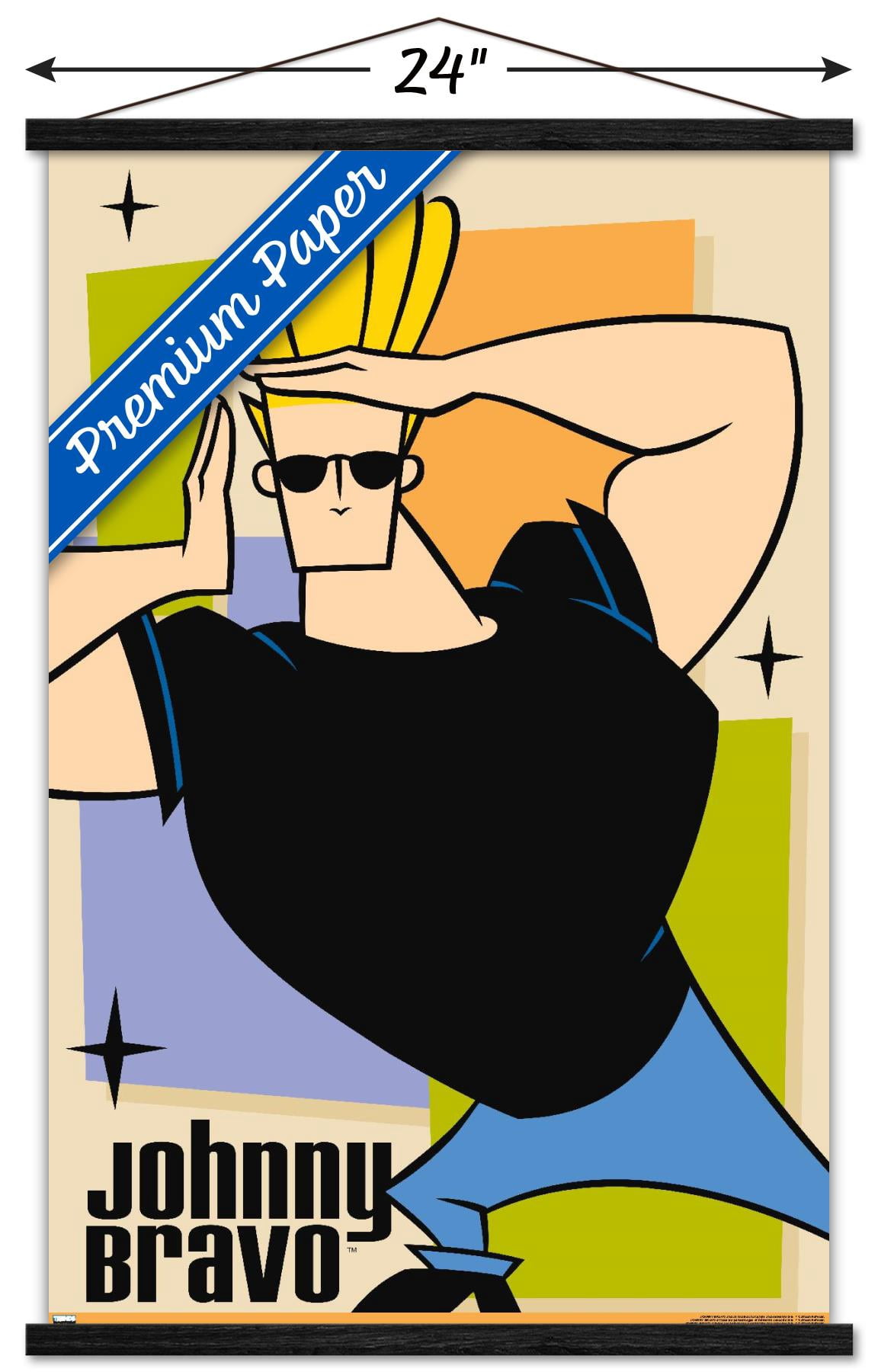 Johnny Bravo - Pose Wall Poster with Wooden Magnetic Frame, 22.375" x 34"