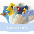 thumbnail image 2 of Summer Thin Cotton Short Socks Cartoon Car Crane Fashion for Kids, Mesh Ankle Socks for Boys and Girls Baby Crew Socks, 2 of 8