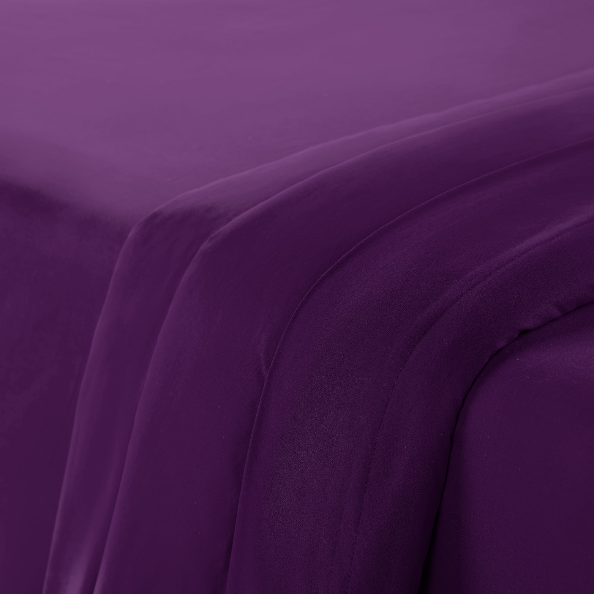 Serta Simply Clean 3-Piece Antimicrobial Solid Bed Sheet Set, Twin, Purple