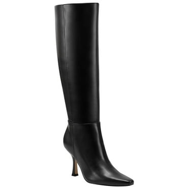 NEW YORK & CO Womens Black Mixed Media Water Repellent Goring Padded Aria Round Toe Block Heel Zip-Up Boots Shoes main image 0
