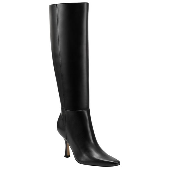 MARC FISHER Womens Black Comfort Vedant Square Toe Sculpted Heel Zip-Up Heeled Boots 5 M