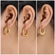 thumbnail image 2 of JeenMata Juego de Regalo de 3 Pares de Aretes para Mujer en Baño de Oro Amarillo, Livianos, Gruesos, con Aro Tipo Huggie, Juego de Regalo de Aretes para Toda Ocasión, 2 of 5