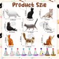 thumbnail image 3 of Decoraciones para fiestas de cumpleaños de gatos de Colingmill, 18 unidades, con minisombrero, 3 of 6