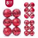 thumbnail image 2 of Juego de 6 delicados adornos navideños de bolas rojas de 8 cm, irrompibles, para decorar árboles de Navidad, 2 of 5