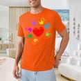 thumbnail image 2 of Zylanna Men's T-Shirts Tee, Summer Short Sleeve Heart Print Crew Neck Fashion Tops for Mens Red, 2 of 6