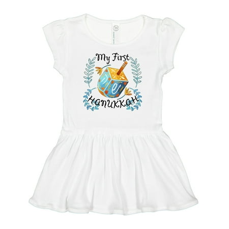

Inktastic My 1st Hanukkah Dreidel and Laurels Gift Baby Girl Dress