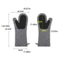 thumbnail image 4 of BrowQuartz Baking Glove Oven Mittens Bake Supplies Heating-resistance Fine Workmanship Thicken Design Multipurpose Hand Protector Right/Black, 4 of 6