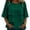 *Green, variant on ClodeEU Women's Chiffon Tiered Ruffle Flared 3/4 Sleeve Blouse ,Casual Loose Fit Bohemian Top Black,Women's Plus L
