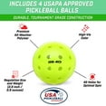 thumbnail image 4 of GoSports Pickleball Set with 4 Paddles, 4 Regulation Pickleballs and Carry Case - Steel Blue, 4 of 7