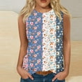 thumbnail image 1 of lSLJS Mode Décontractée d'Été Imprimé Sans Manches Col Rond Blouse Débardeur, Débardeurs pour Femmes, 1 of 6