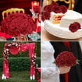 thumbnail image 2 of Somnr Artificial Roses - for Weddings, Home Decor, DIY Bouquets,Darkwinered (25 Pack), 2 of 8