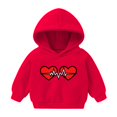 thumbnail image 2 of Riecok Toddler Baby Boys Girls Cotton Hoodie Sweatshirt Long Sleeve With Pockets Crewneck Fashion Hoodie Oversized Love Pattern Kids Warm Winter Hoodies Pullover Hooded Sweatshirt Red 3 T, 2 of 3