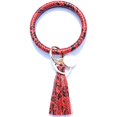 thumbnail image 1 of RKSTN Keychain Bracelet en Cuir Tendance Mode Grand avec Pompon Bague Ronde Keychain Bijou Wristban Keychain, 1 of 2