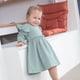 thumbnail image 5 of Vestidos infantiles de algodón Vestidos infantiles con mangas voladoras Vestidos de color liso, 5 of 6