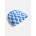 thumbnail image 3 of No Boundaries Women's Ribbed Knit Checkered Beanie, 3 of 4