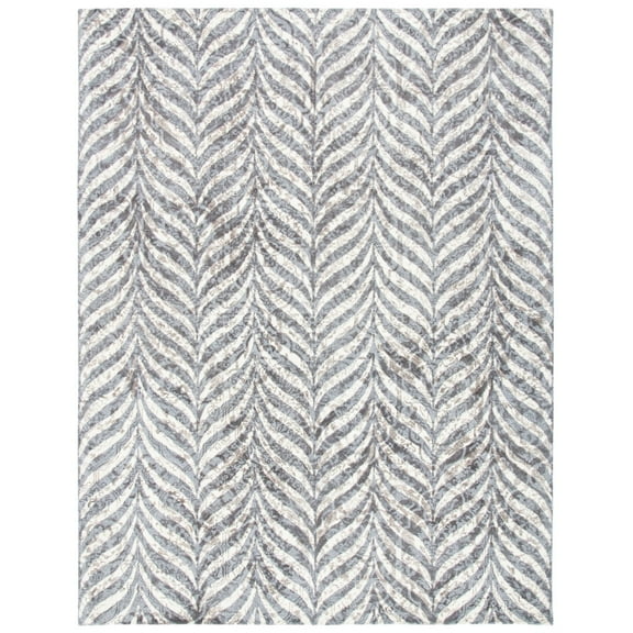 SAFAVIEH Restoration Vintage Delmar Abstract Area Rug, Grey/Ivory, 3' x 5'