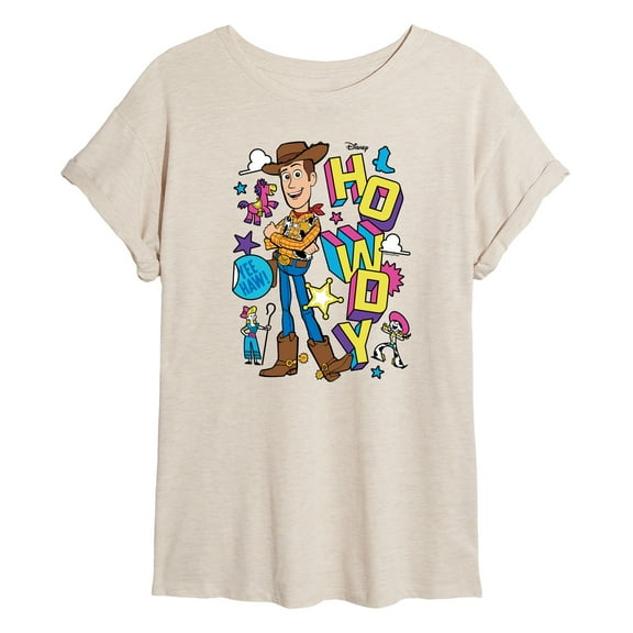 Toy Story 4 - Woody Howdy - Juniors Ideal Flowy Muscle T-Shirt