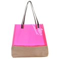thumbnail image 1 of Bolsos de hombro de playa de paja transparente de moda Bolsos de mano de jalea Rose Red Afortunado Sencillez, 1 of 5