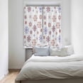 thumbnail image 4 of Red Purple Snowflake Christmas Kitchen Curtain 2 Panels Curtains 63 Inch Length, Xmas Snowflake Curtains Rod Pocket Curtains Window Drapes Treatment Window Cafe Curtains, 4 of 5