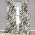 thumbnail image 5 of Grunge Curtains 2 Panels Set, Hand Drawn Style Mosaic Weathered Motifs Bohemian Shapes in Pastel Retro Colors, Window Drapes for Living Room Bedroom, 56"W X 95"L, Multicolor, by Ambesonne, 5 of 5