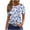 Blue, variant on Summer Tops for Women Flower Graphic Tee Crew Neck Short Sleeve Shirts Loose Fit Tee Casual Comfy Clothes (2XL, Pink 1)