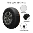 thumbnail image 4 of Kdxio Orange Glitter for Tire Cover Wheel Protectors Tyre Covers Weatherproof Wheel Covers Universal Fit for Trailer Rv SUV Truck Camper Travel Trailers 14 inch, 4 of 8