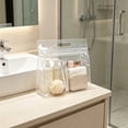 thumbnail image 5 of Twfbrm Clear PVC Travel Bags, Waterproof Leakproof Storage Bag with Zipper and Handle, Portable Reusable Makeup Cosmetic Bags for Travel, Swimsuit, Beach, Toiletries, 5 of 6