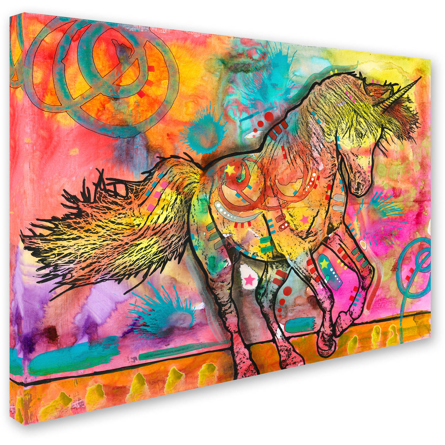 Trademark Fine Art Dean Russo Unicorn Canvas Wall Art - 14x19