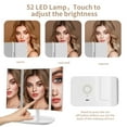 thumbnail image 3 of MUZPU Trifold Makeup Mirrors Makeup Mirror Vanity Mirror with Lights, 2X 3X 10X Magnification, Tri-fold Lighted Makeup Mirror, Touch Control, Dual Power Supply Portable Make up Mirror for Women Girls, 3 of 7