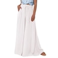 thumbnail image 1 of Pantalones PRETTYGARDEN Palazzo de Pierna Ancha Verano 2025 Blanco Talle S, 1 of 8