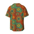 thumbnail image 5 of Uemuo Abstract Pattern Pattern Cotton Linen Short Sleeve Shirts,Casual Lightweight Button Down Shirts,Vacation Beach Summer Tops-Large, 5 of 7